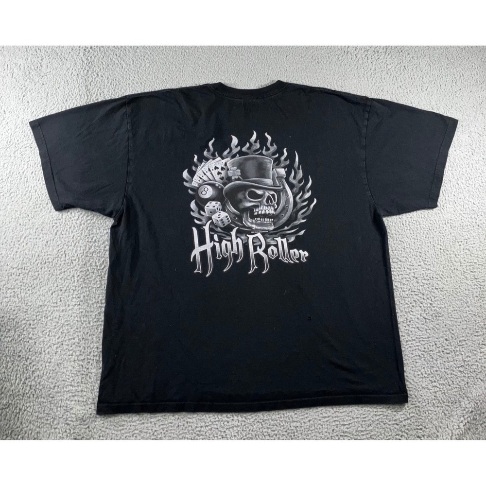 Dickies Pocket T-Shirt Men‎ 3XL Black High Roller Skull Graphic y2k Edgy Biker